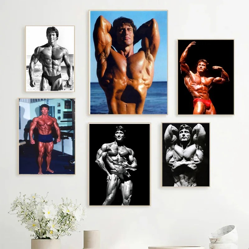 Sports Equipment Poster - Tuval boyama Vintage Frank Zane Bodybuilders