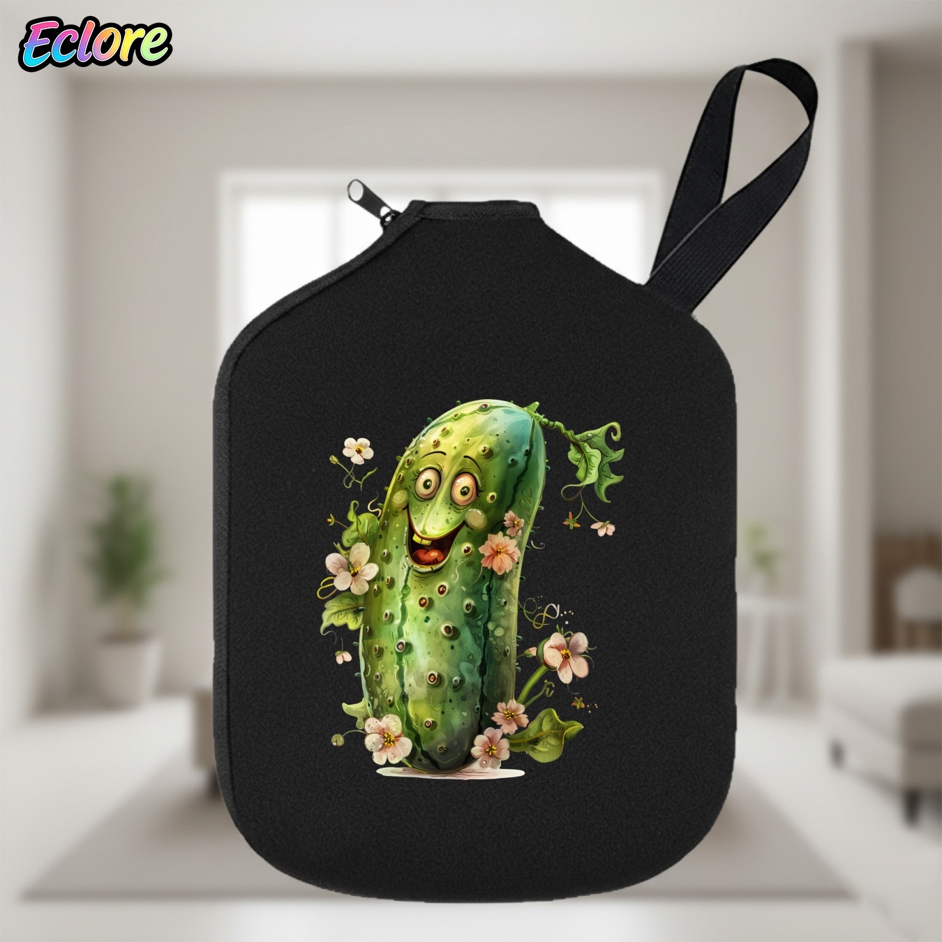 Tennis Racket - Karikatür Gülümseme Pickleball Kürek Kapağı Yumuşak