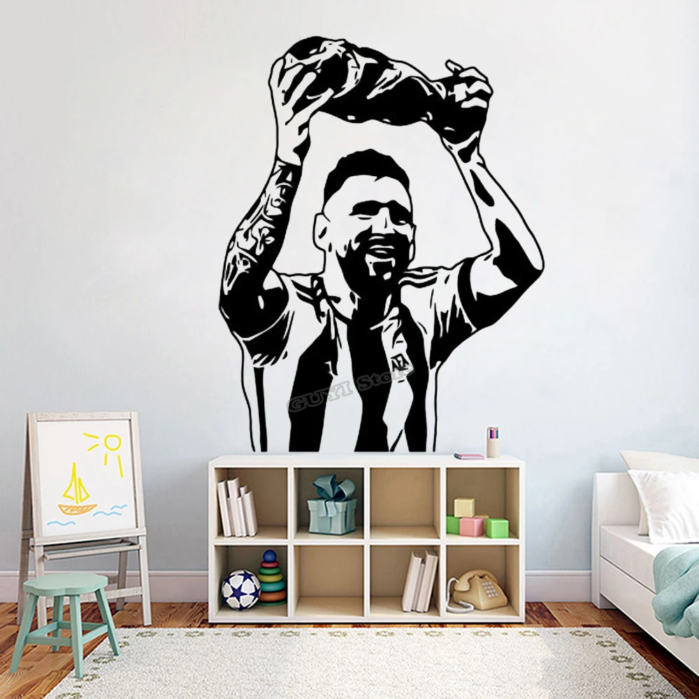 Sports Equipment Poster - Messi Duvar Sticker Vinil Çıkartması Futbol