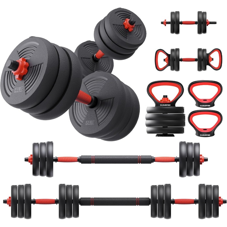 Dumbbell Set - Ayarlanabilir Dambıl Seti, 60LB Ağırlık Seti,