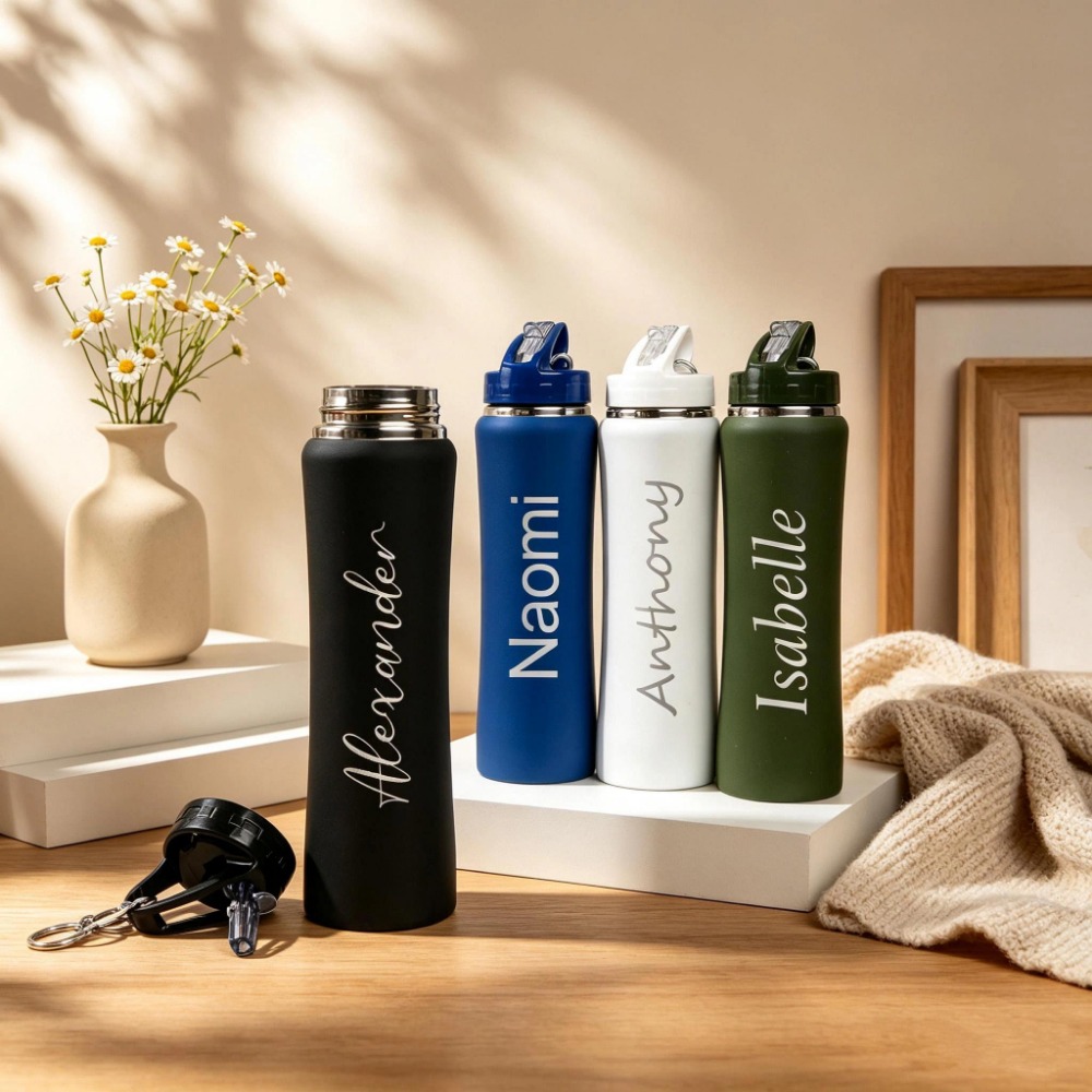 Sports Water Bottle Insulated - 1. İsim Yazılı, Paslanmaz Çelikten Yapılmış,