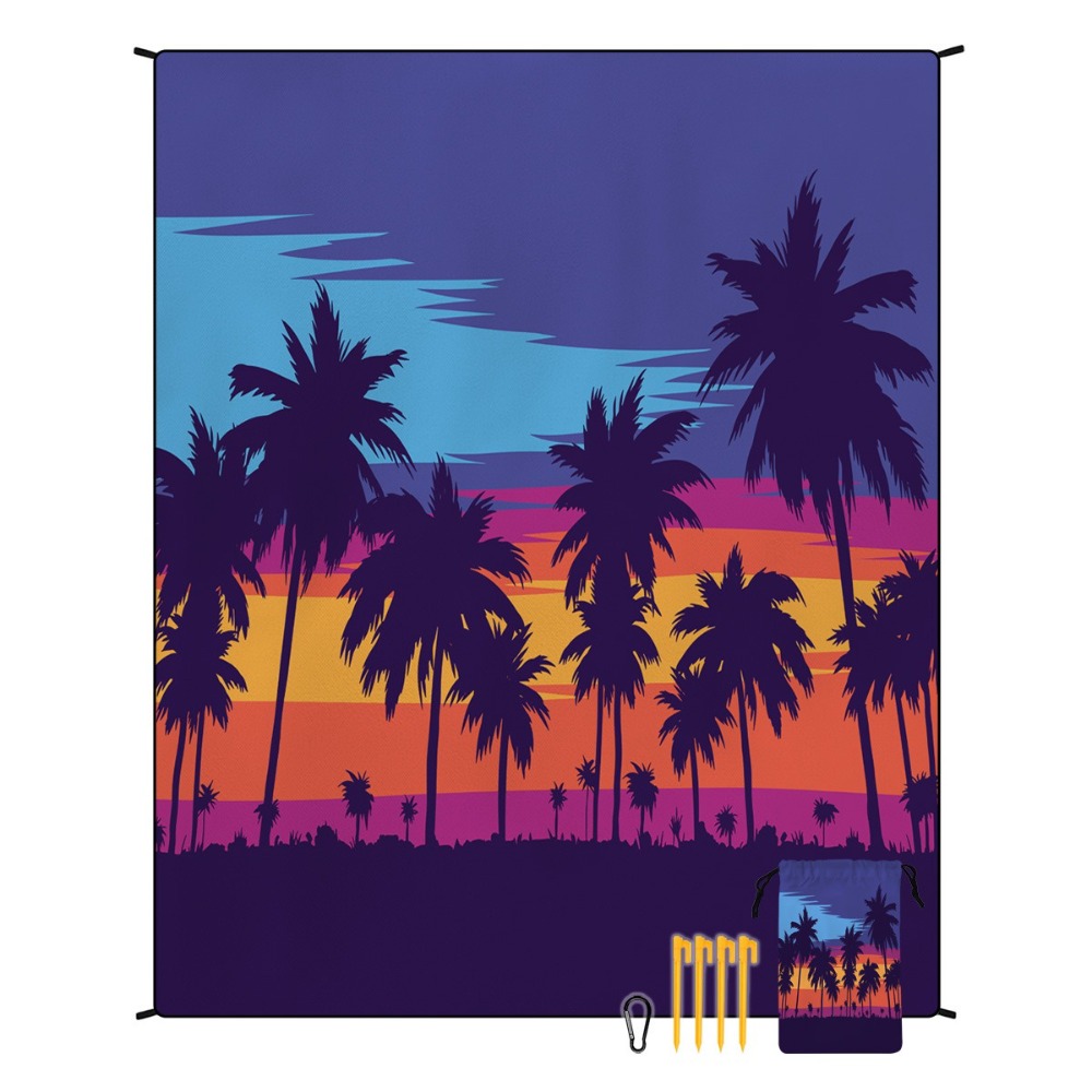 Yoga Mat - Palmiye Ağacı Plaj Havlusu 71x86.6in Çarşaf