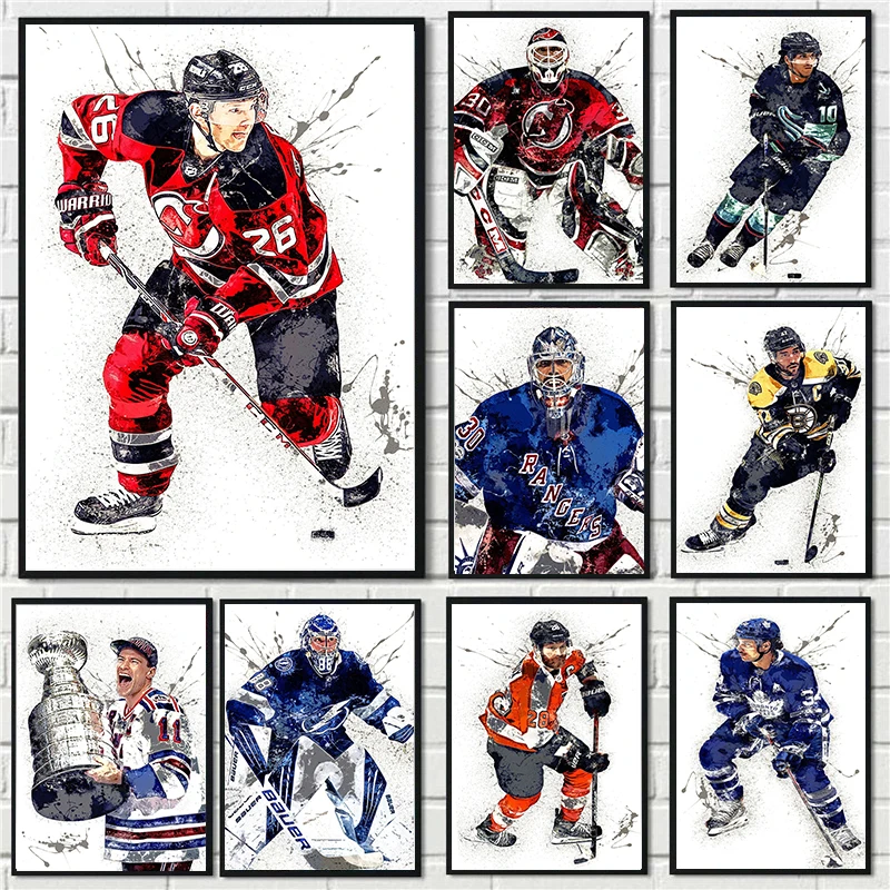 Abstract Ice Hockey Portrait S - Sports Equipment Poster incelemesi ve fiyatı