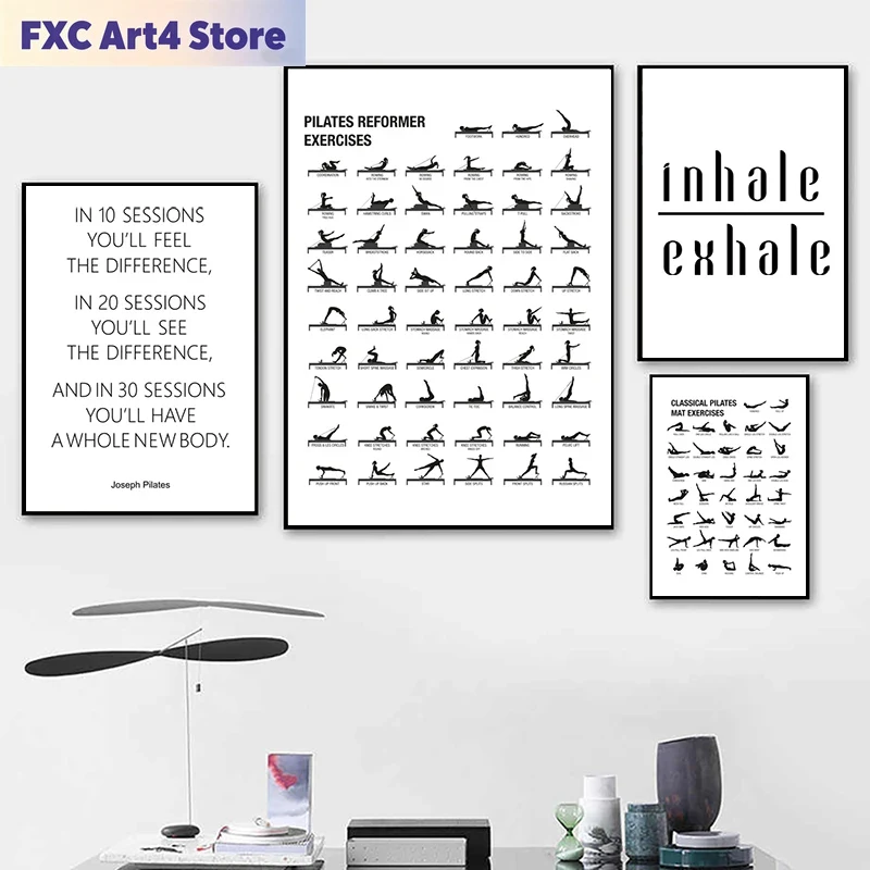 Çerçevesiz Pilates Egzersiz Ta - Sports Equipment Poster incelemesi ve fiyatı