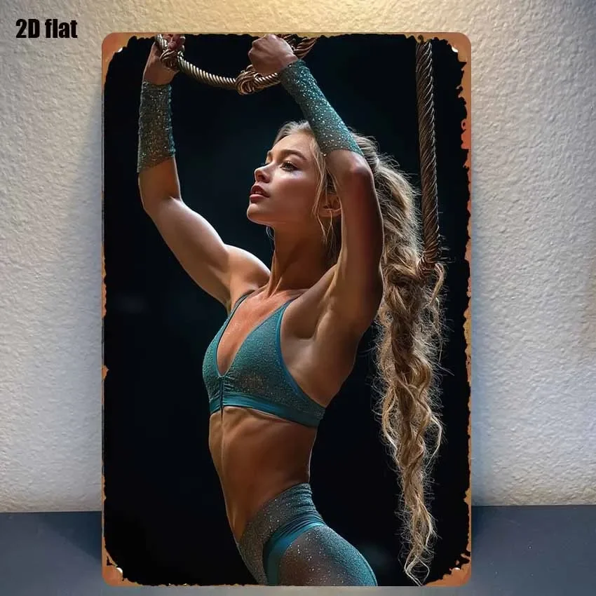 Vintage Demir Kaslı Kadın Meta - Sports Equipment Poster incelemesi ve fiyatı